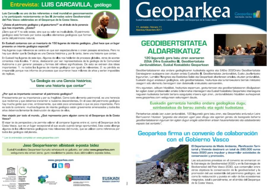 Geoparkea publica su segundo boletín informativo de este año