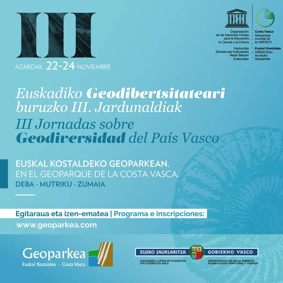 III Jornadas sobre Geodiversidad del País Vasco | 22-24 Noviembre