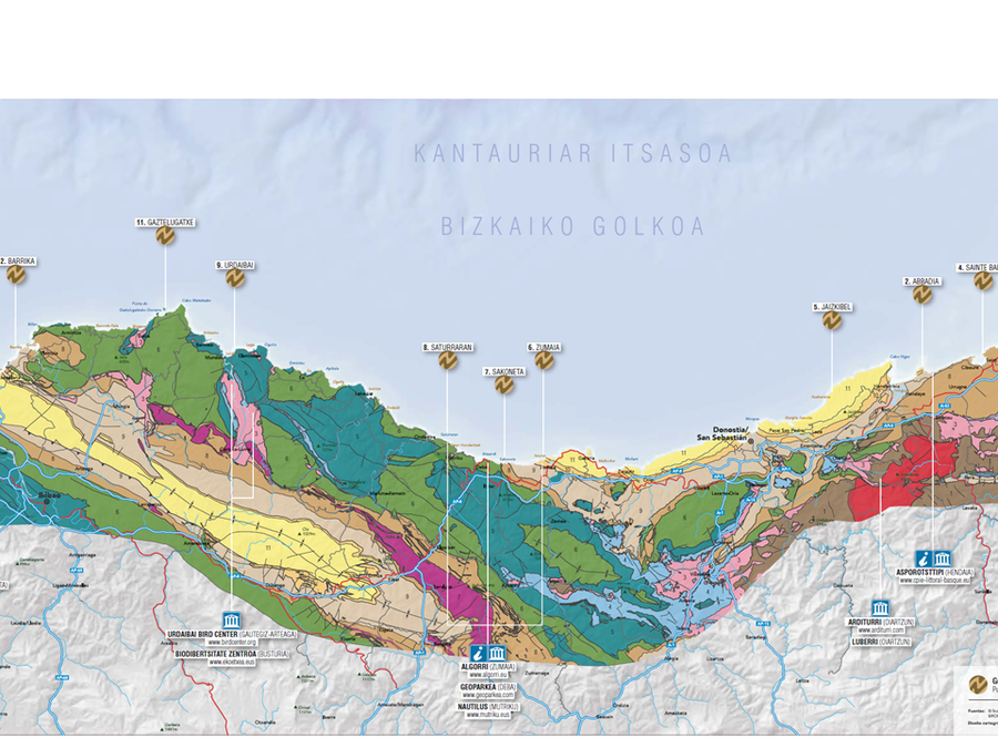 Nuevo mapa geológico de la costa vasca